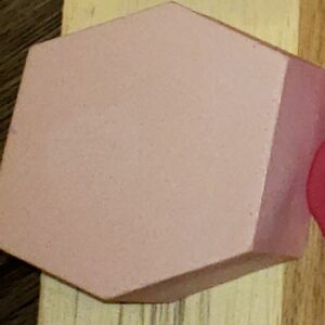 Homemade Soap: Baby Pink Hexagon Bar.