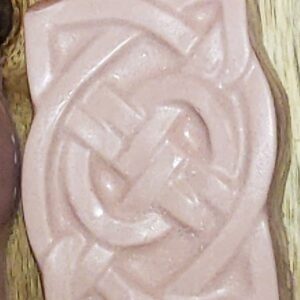 Homemade Soap: Baby Pink Celtic Design Bar.