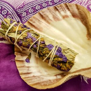 Small Purple Flower Sage Bundle for incense and cleansing.