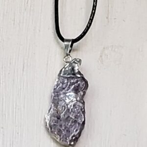 Raw Stone Pendent Necklaces: Tourmaline.