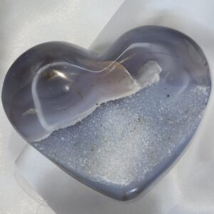 Natural Aura Druzy Agate Heart Crystal Stone.