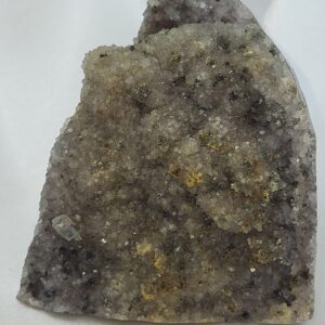 Natural Agate Gray Crystal, free standing stone.