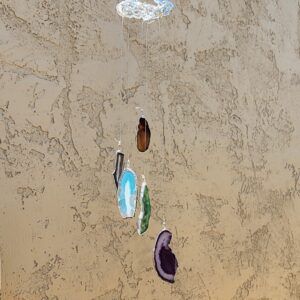 Enchanting Silver Crowned Agate Windchime